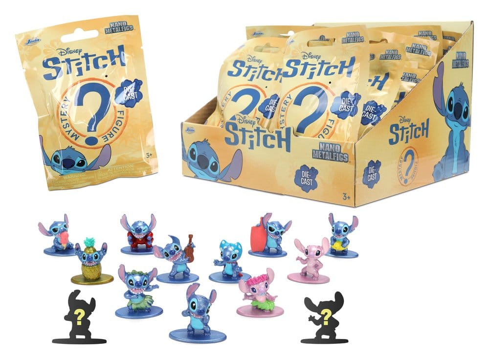 Lilo & Stitch Nanofigs Figuras Mini Stitch Blind Box Expositor (24) Frikytopia