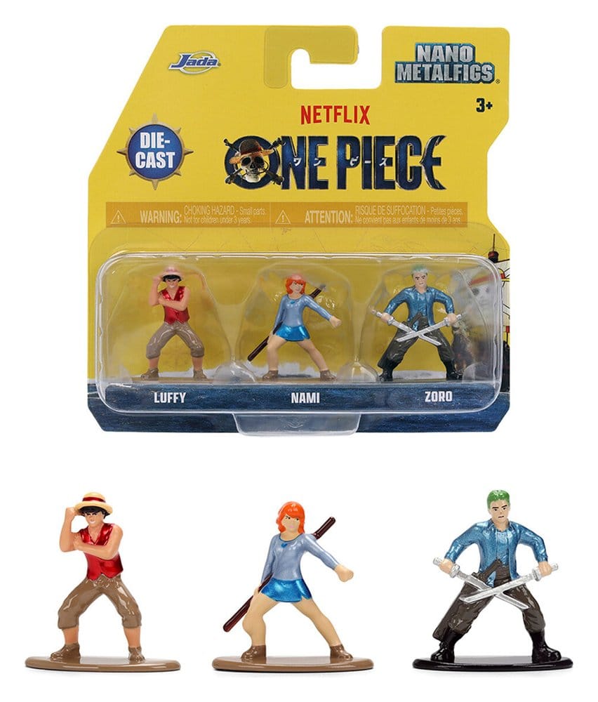 One Piece Nano Metalfigs Pack de 3 Figuras Mini Frikytopia