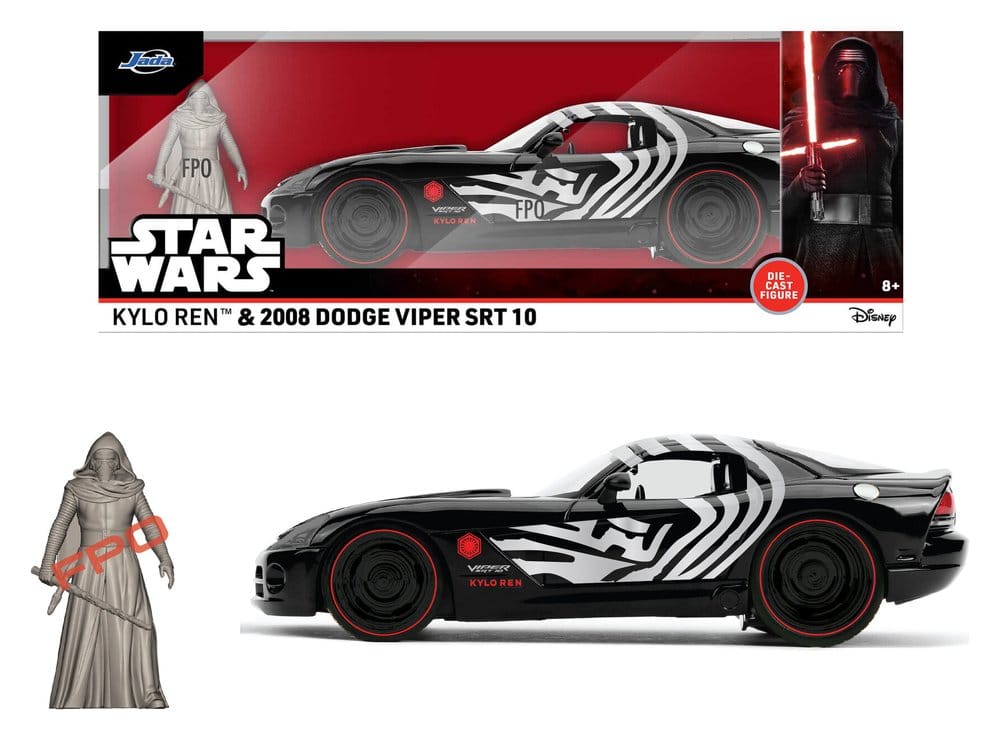 Star Wars Vehículo 1:24 Kylo Ren Dodge Viper SRT10 2008