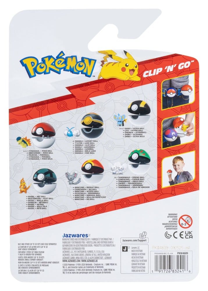 Pokémon Clip 'n' Go Minifiguras Poké Balls ver. 23 Surtido (6)