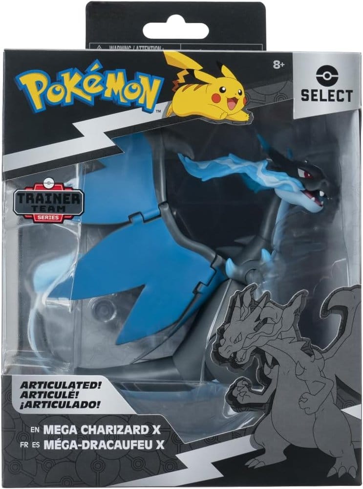 Pokémon Select Figura Superarticulada Mega Charizard X 15 cm