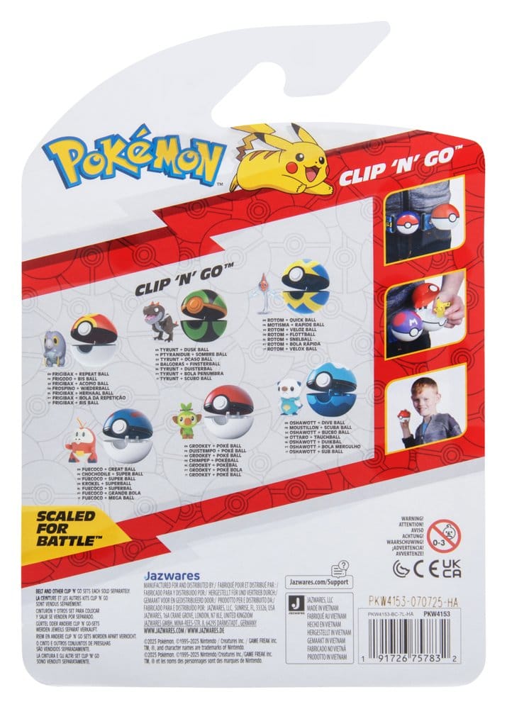 Pokémon Clip 'n' Go Figura de Acción Wave 21 Frigibax & Acopio Ball