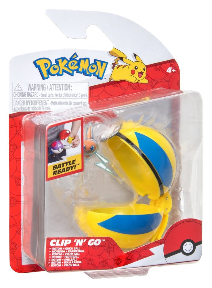 Pokémon Clip 'n' Go Figura de Acción Wave 21 Rotom & Veloz Ball