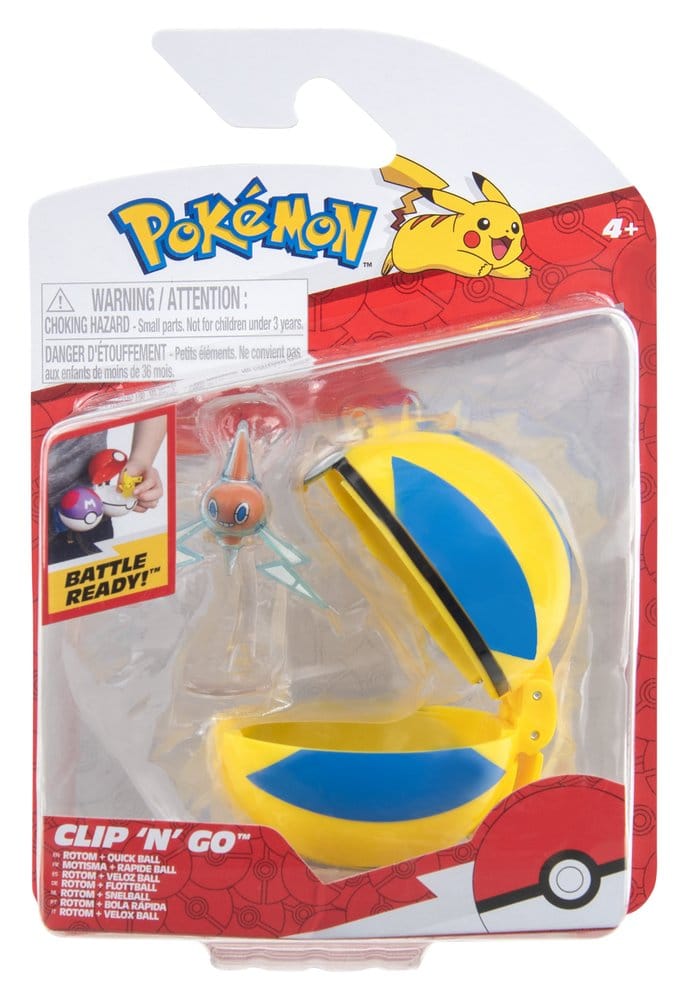 Pokémon Clip 'n' Go Figura de Acción Wave 21 Rotom & Veloz Ball