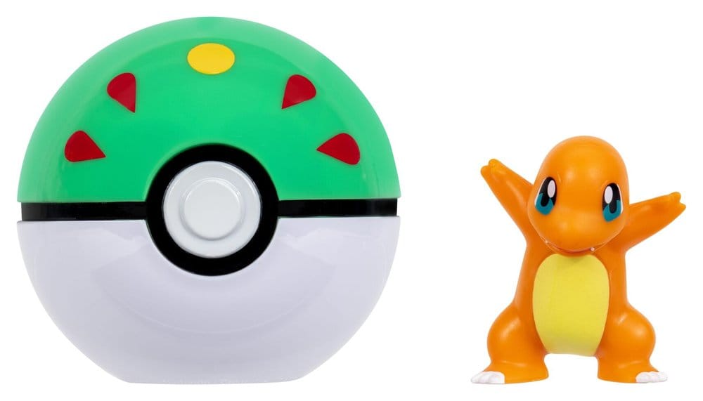 Pokémon Clip 'n' Go Figura de Acción Charmander & Amigo Ball