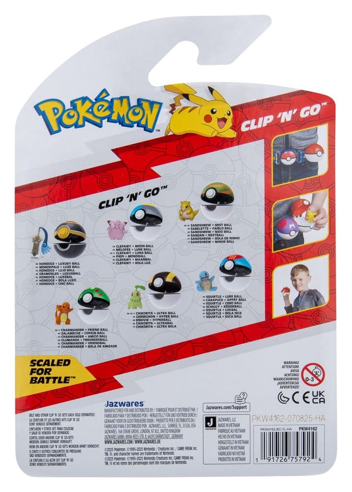 Pokémon Clip 'n' Go Figura de Acción Charmander & Amigo Ball