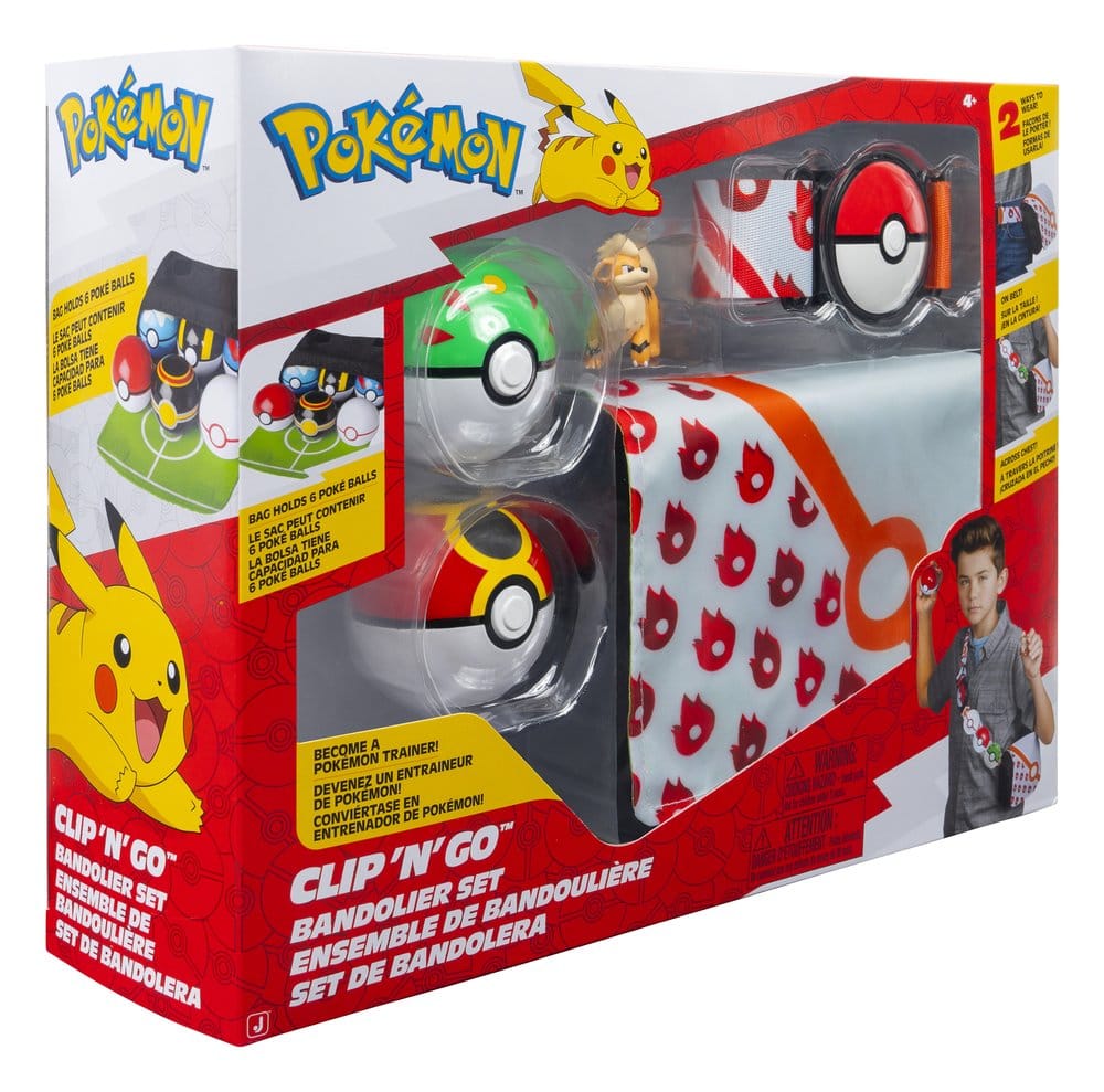 Pokémon Clip 'n' Go Set de Bandolim Growlithe