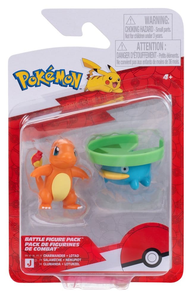 Pokémon Battle Figure Figuras 2-Pack Lotad & Charmander