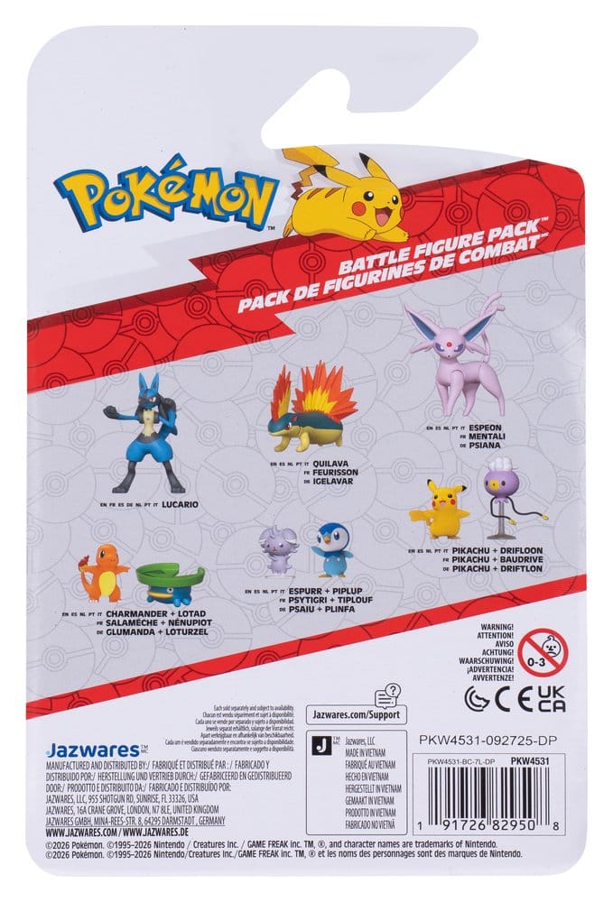 Pokémon Battle Figure Figuras 2-Pack Drifloon & Pikachu