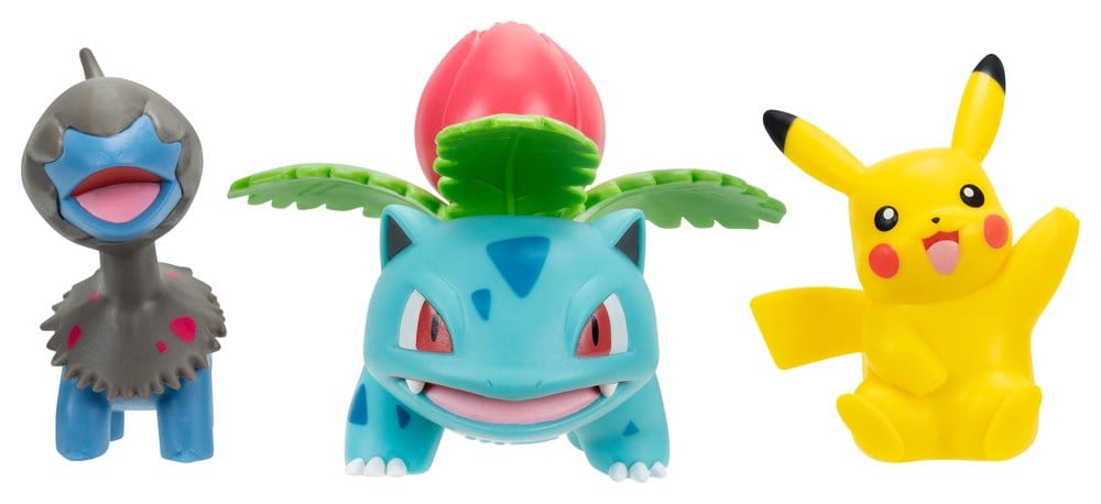 Pokémon Battle Figure Set Figuras Pikachu, Deino & Ivysaur (Pack de 3) Frikytopia