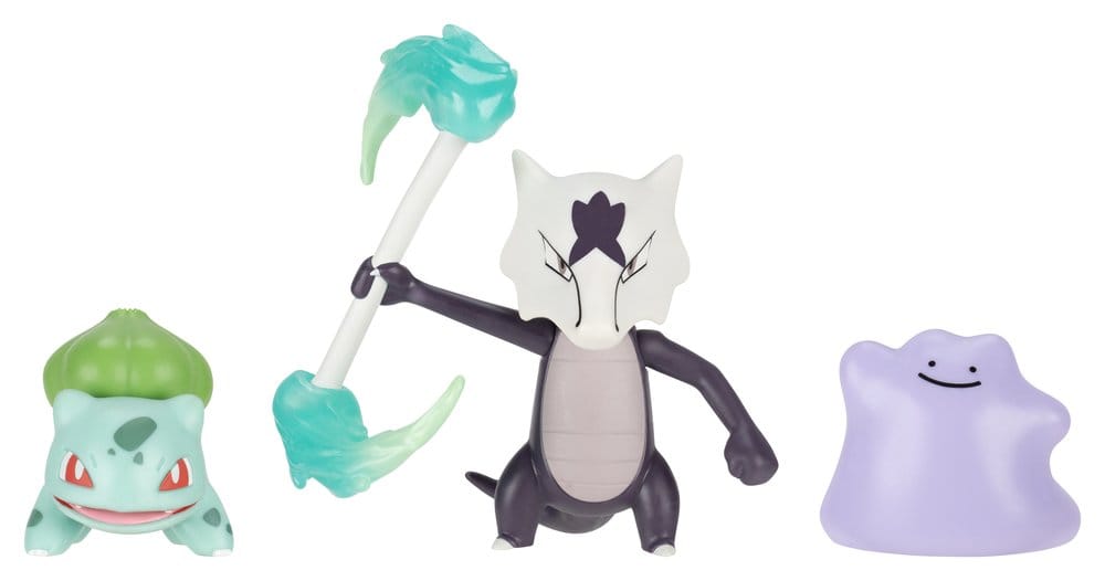 Pokémon Battle Figure Set Figuras Bulbasaur, Ditto & Marowak de Alola (Pack de 3)
