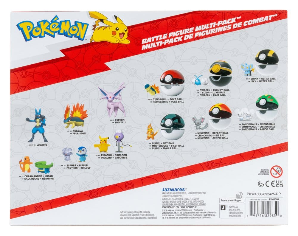 Pokémon Battle Figure Figuras 6-Pack