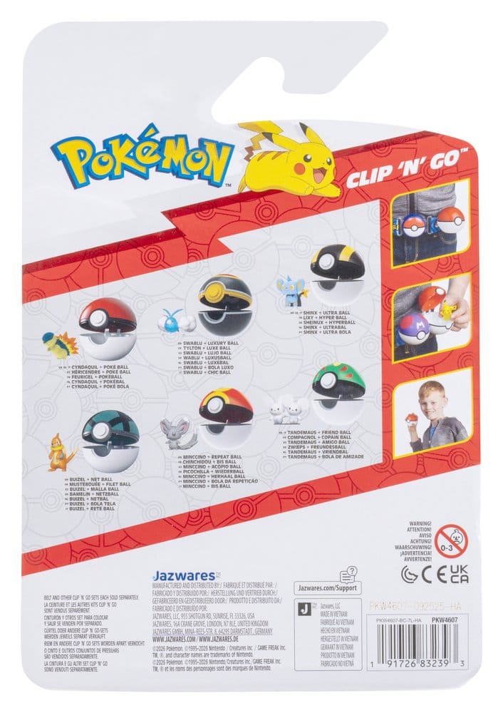 Pokémon Clip 'n' Go Figura de Acción Shinx & Ultra Ball