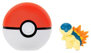 Pokémon Clip 'n' Go Figura de Acción Cyndaquil & Poké Ball