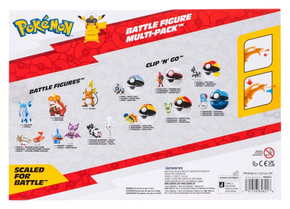 Pokémon Battle Figure Figuras 6-Pack Multi-Pack