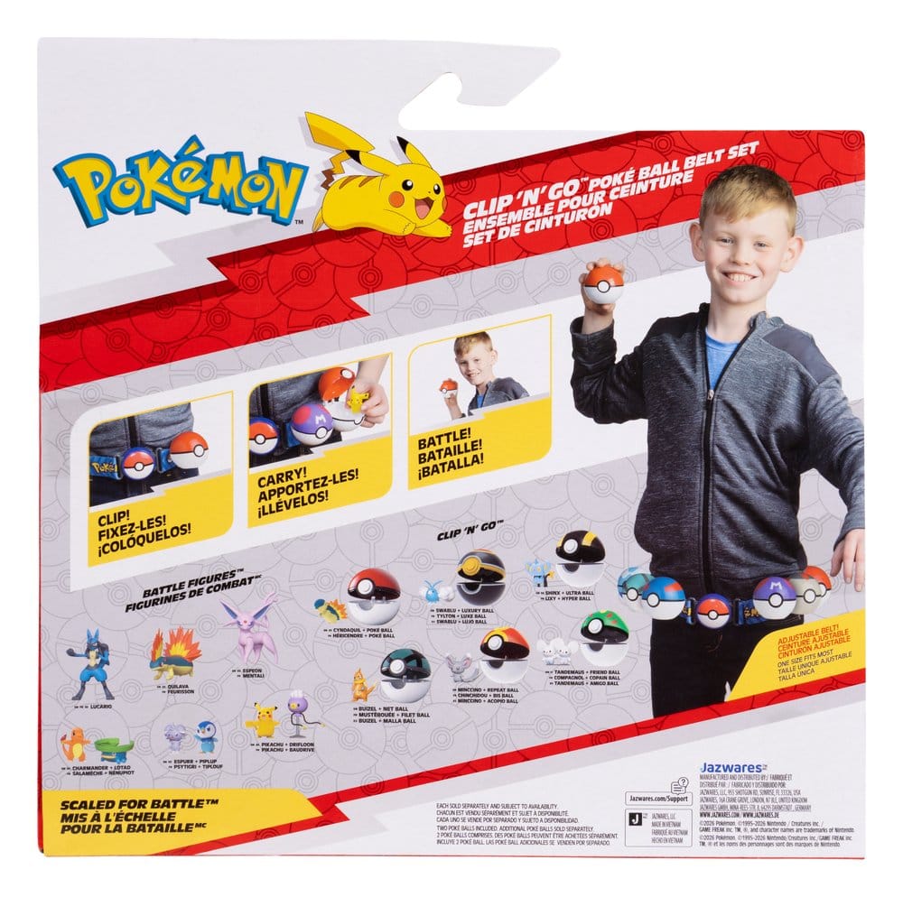 Pokémon Juguete Clip 'n' Go Cinturón Set Fennekin