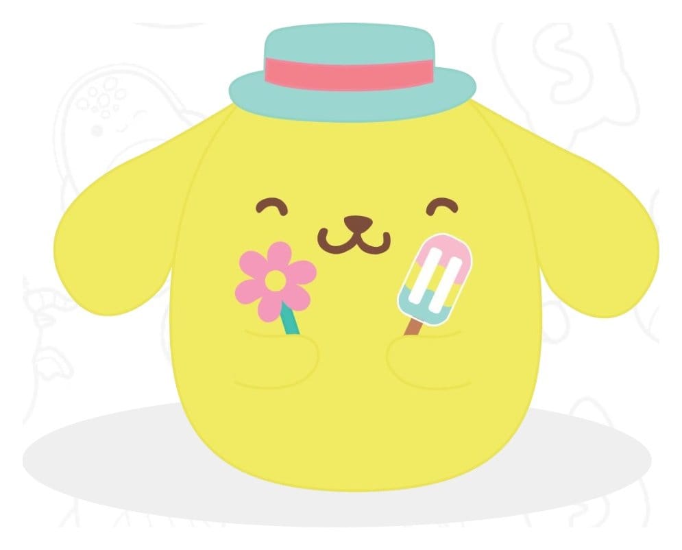 Sanrio Squishmallow Peluche Hello Kitty and Friends Seize the Moment Pompompurin Popsicle 20 cm