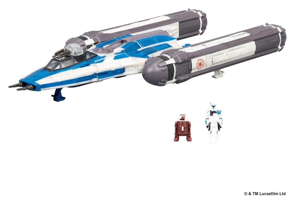 Star Wars Vehículo Mediano BTL-B Y-wing Starfighter with Clone Captain Rex 13 cm