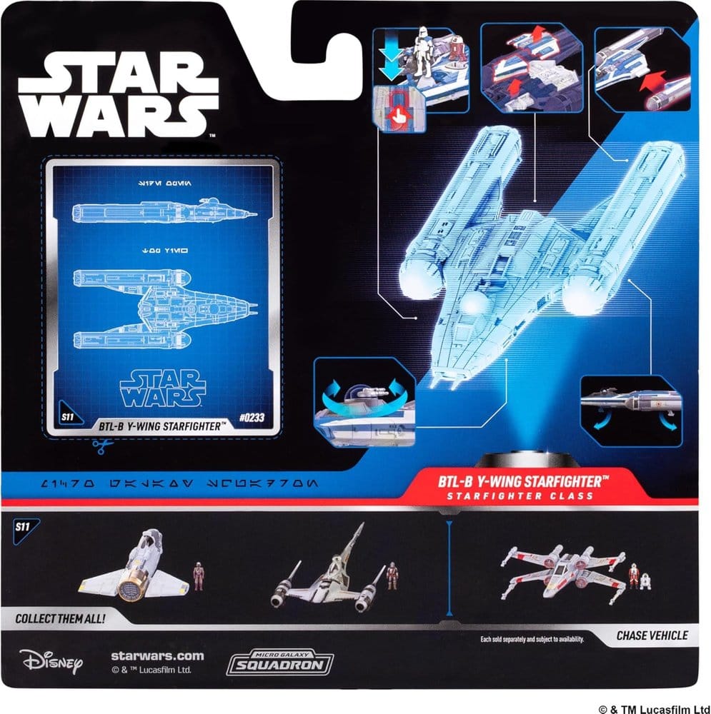 Star Wars Vehículo Mediano BTL-B Y-wing Starfighter with Clone Captain Rex 13 cm