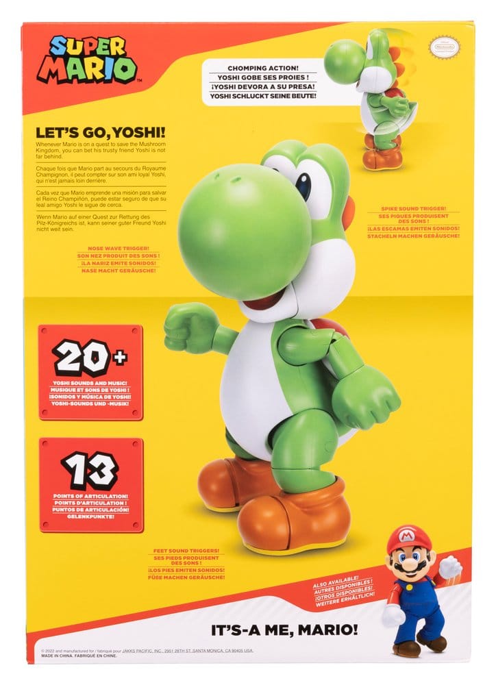 Figura interactiva Yoshi Lets Go Super Mario Bros 36cm