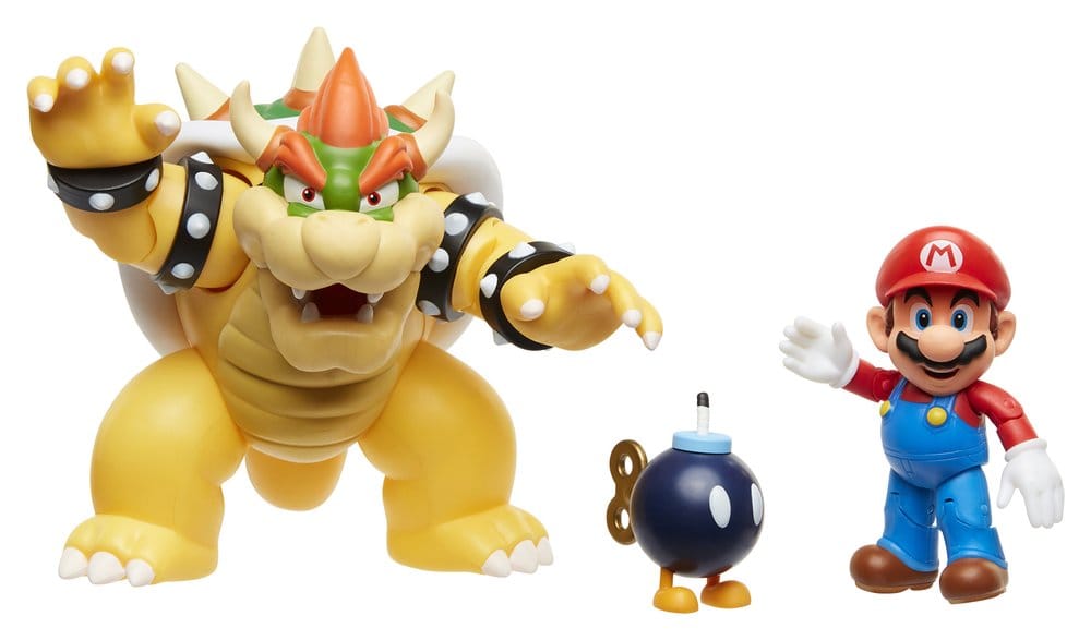 World of Nintendo Pack de 3 Figuras Mario vs. Bowser Lava Battle Frikytopia
