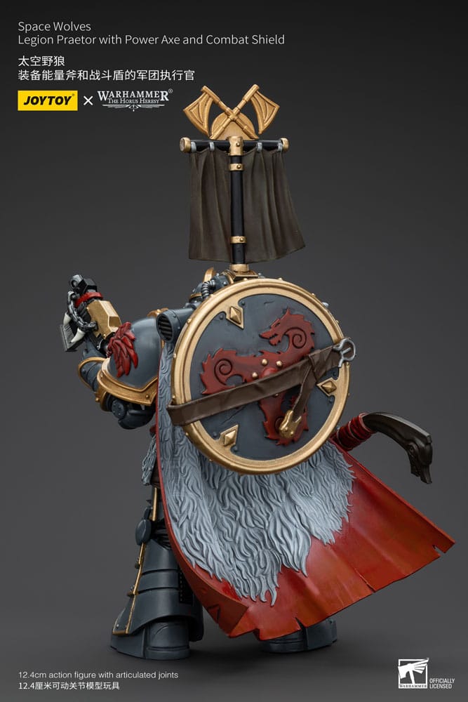 Warhammer The Horus Heresy Figura 1/18 Space Wolves Legion Praetor with Power Axe and Combat Shield 12 cm