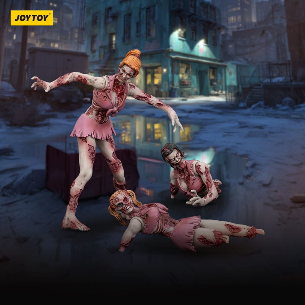 Zombie Pack de 3 Figuras Dark Source Cheer Leaders 8 cm