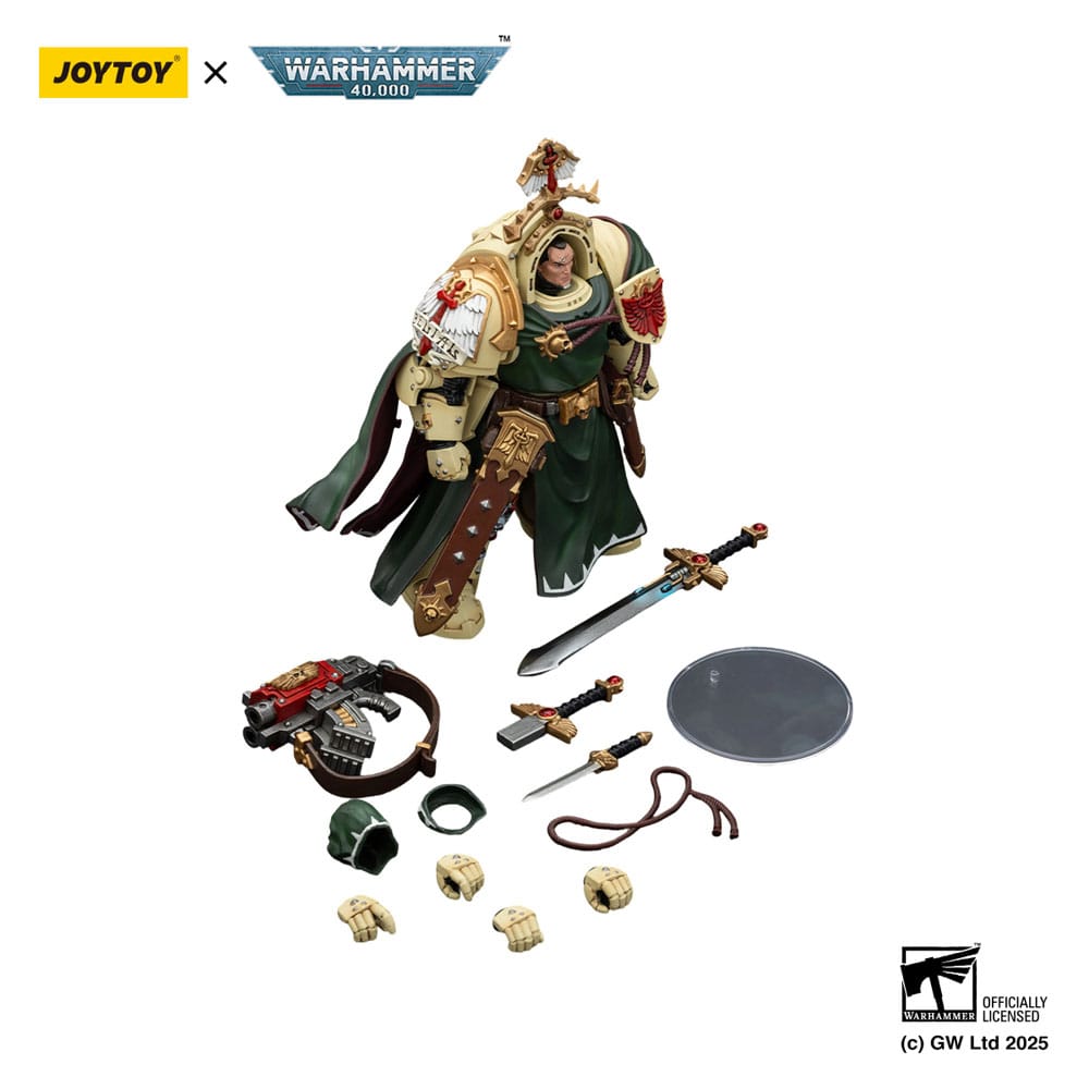 Warhammer 40,000: Dark Angels Figura Belial Grand Master of The Deathwing With the Sword of Silence and Storm Bolter 14 cm