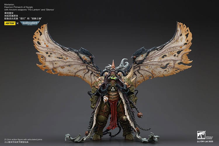 Warhammer 40k Figura 1/18 Mortarion Daemon Primarch of Nurgle with Ancient weapons The Lantern and Silence 21 cm Frikytopia
