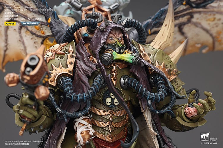 Warhammer 40k Figura 1/18 Mortarion Daemon Primarch of Nurgle with Ancient weapons The Lantern and Silence 21 cm