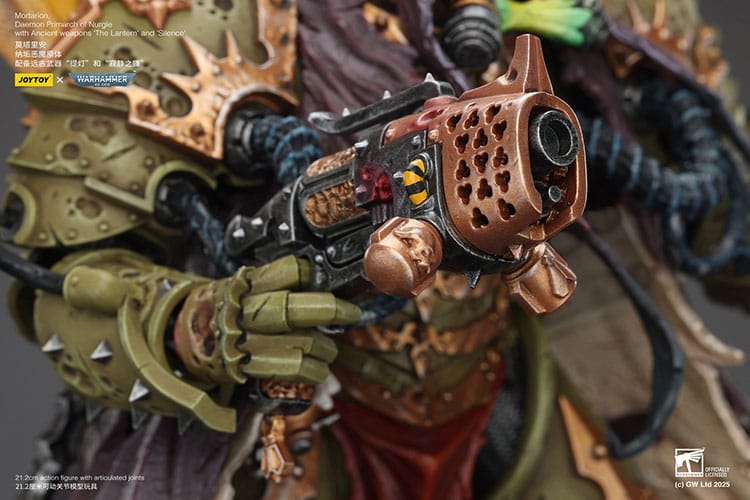 Warhammer 40k Figura 1/18 Mortarion Daemon Primarch of Nurgle with Ancient weapons The Lantern and Silence 21 cm