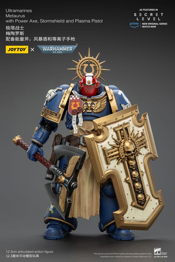 Warhammer 40,000 Figura Ultramarines Metaurus with Power Axe, Stormshield and Plasma Pistol 13 cm