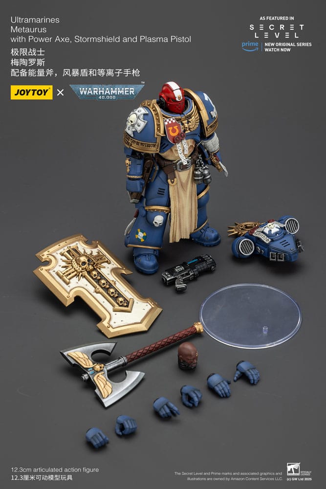 Warhammer 40,000 Figura Ultramarines Metaurus with Power Axe, Stormshield and Plasma Pistol 13 cm