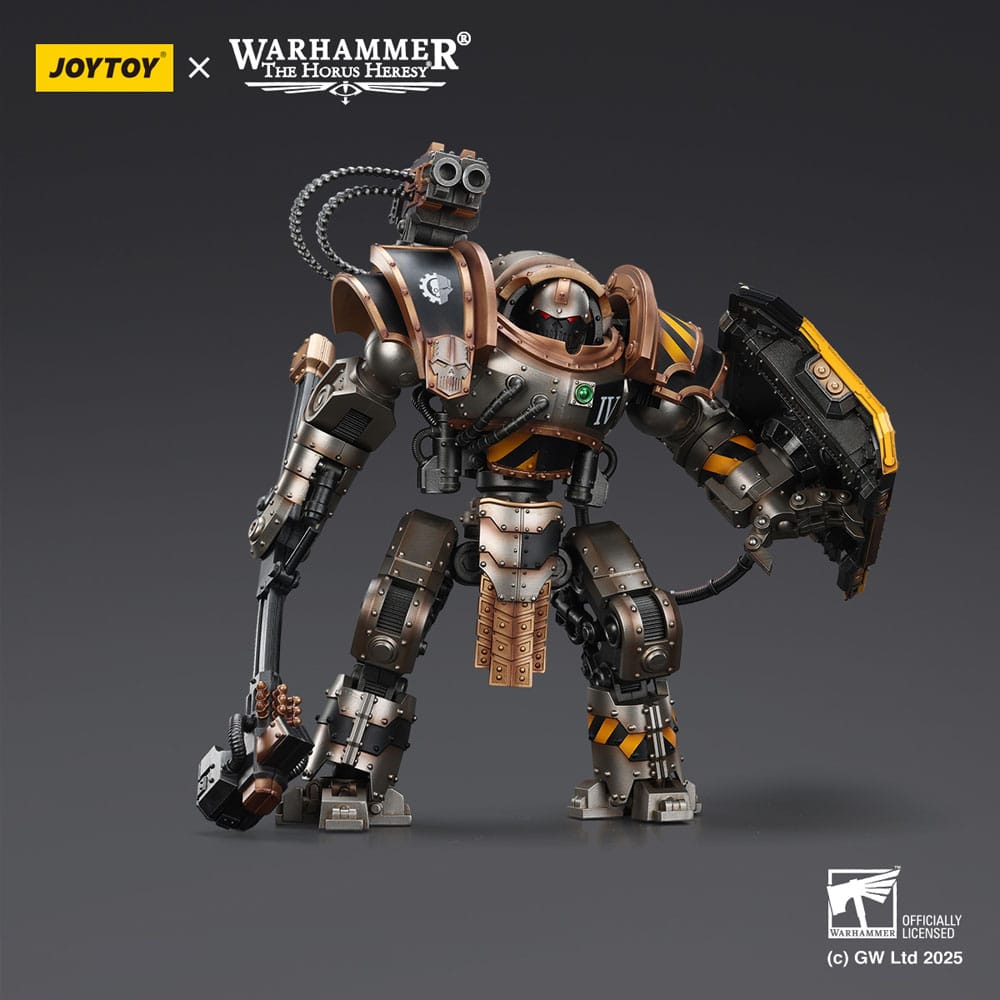 Warhammer The Horus Heresy Figura Iron Warriors Iron Circle Domitar-Ferrum Class Battle-automata with Karceri Battle Shield 24 cm