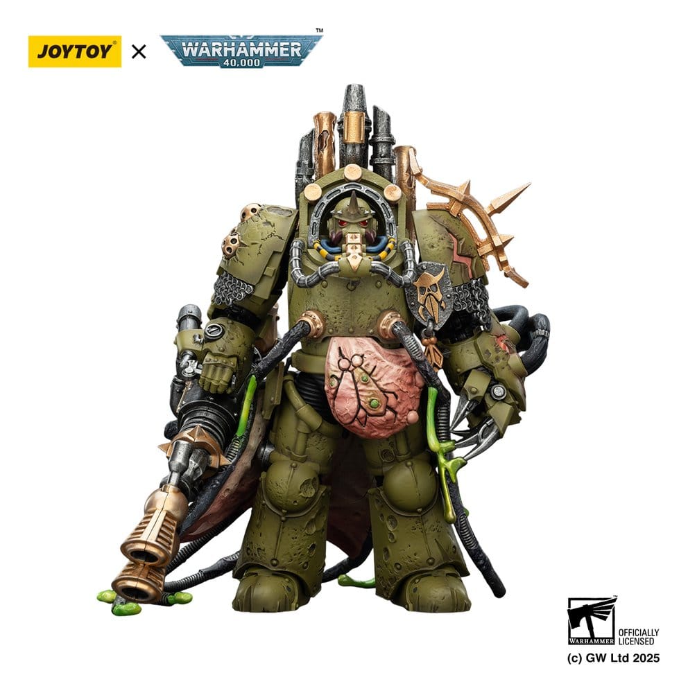 Warhammer 40,000 Figura Death Guard Lord of Virulence with Power Fist and Twin Plague Spewer 14 cm Frikytopia