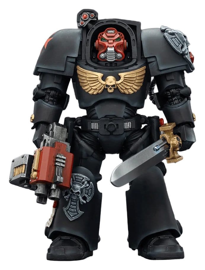 Warhammer 40,000 Figura Black Templars Terminator 1 with Power Sword and Storm Bolter 14 cm Frikytopia