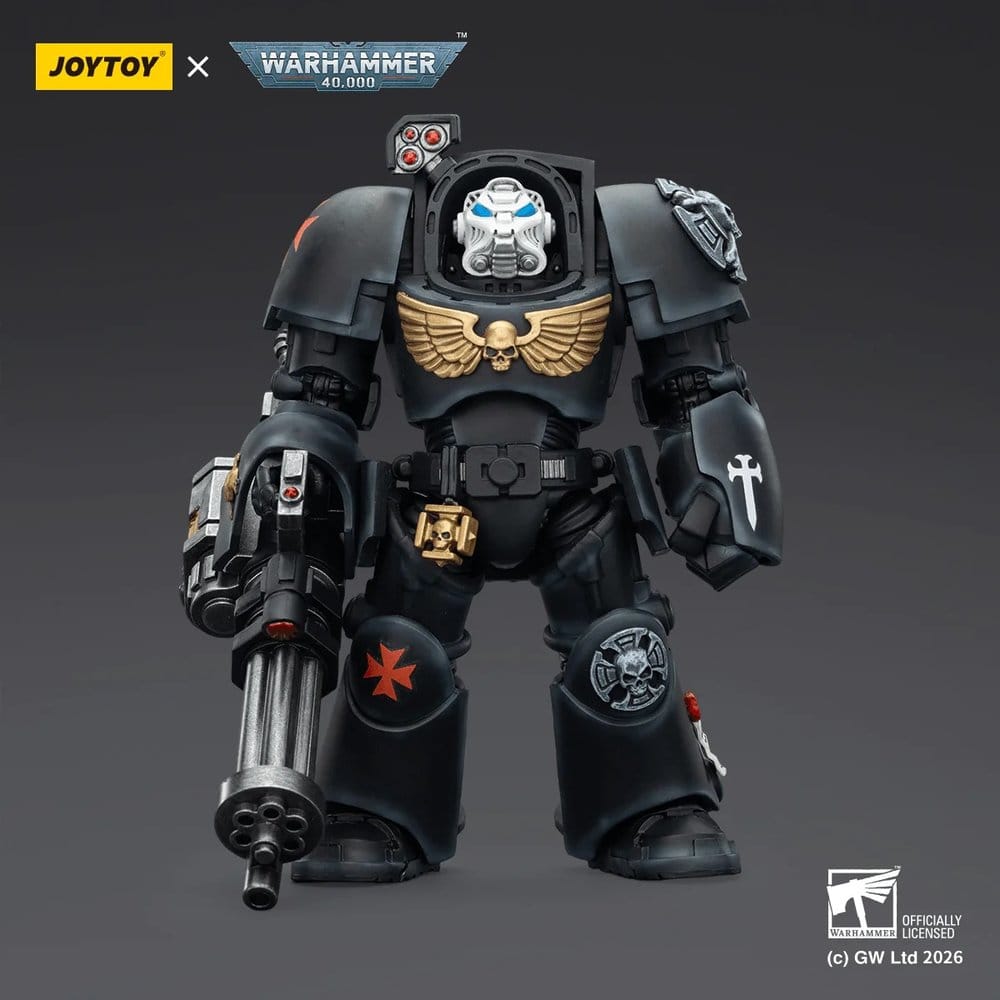 Warhammer 40,000 Figura Black Templars Terminator 3 with Power Fist and Assault Cannon 14 cm