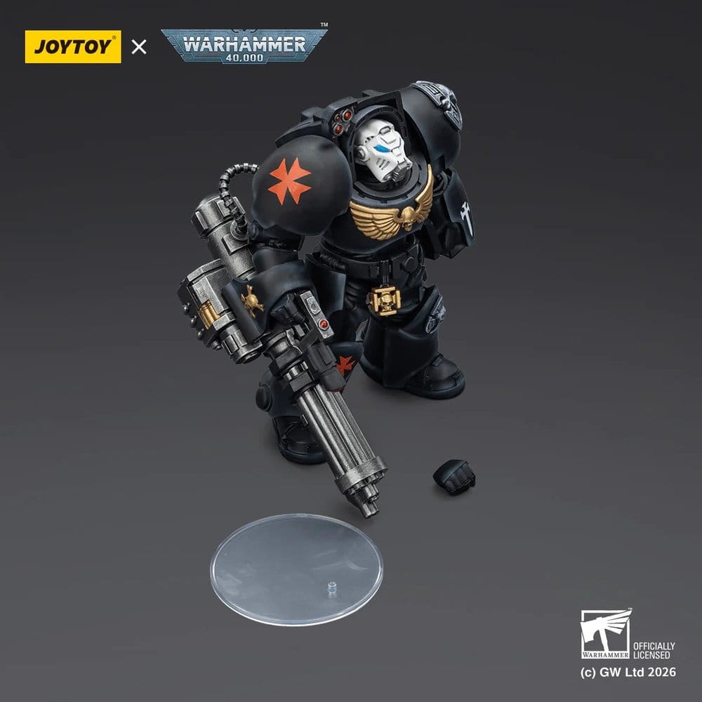 Warhammer 40,000 Figura Black Templars Terminator 3 with Power Fist and Assault Cannon 14 cm