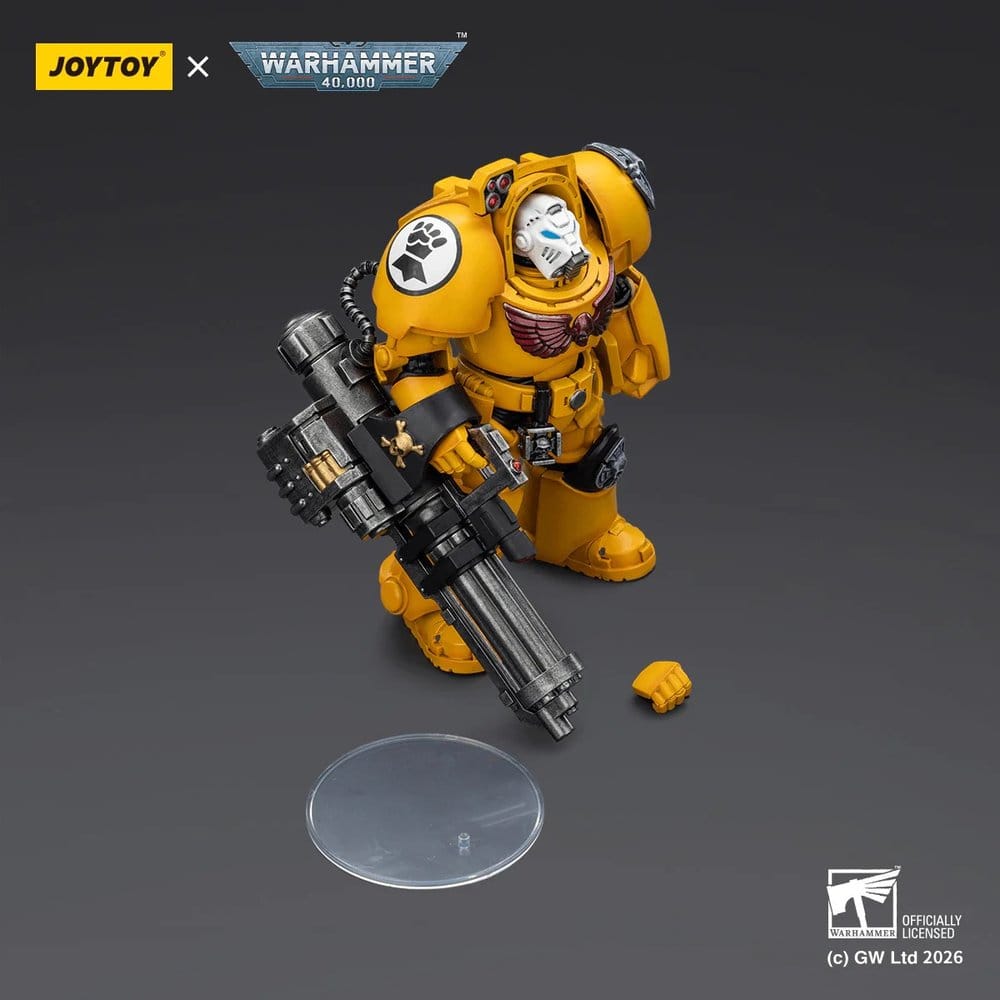 Warhammer 40,000 Figura Imperial Fists Terminator 3 with Power Fist and Assault Cannon 14 cm