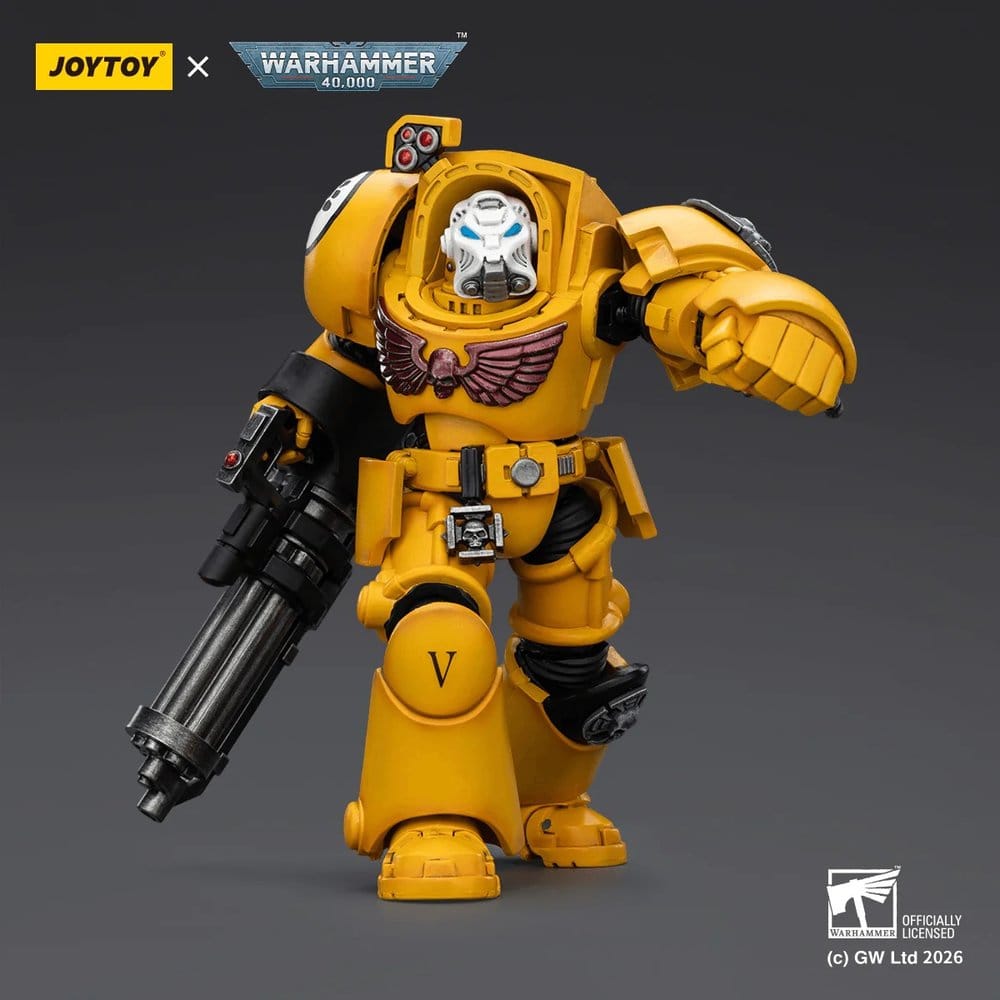 Warhammer 40,000 Figura Imperial Fists Terminator 3 with Power Fist and Assault Cannon 14 cm
