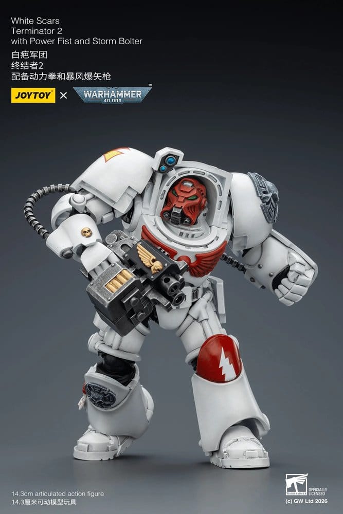 Warhammer 40,000 Figura White Scars Terminator 2 with Power Fist and Storm Bolter 14 cm