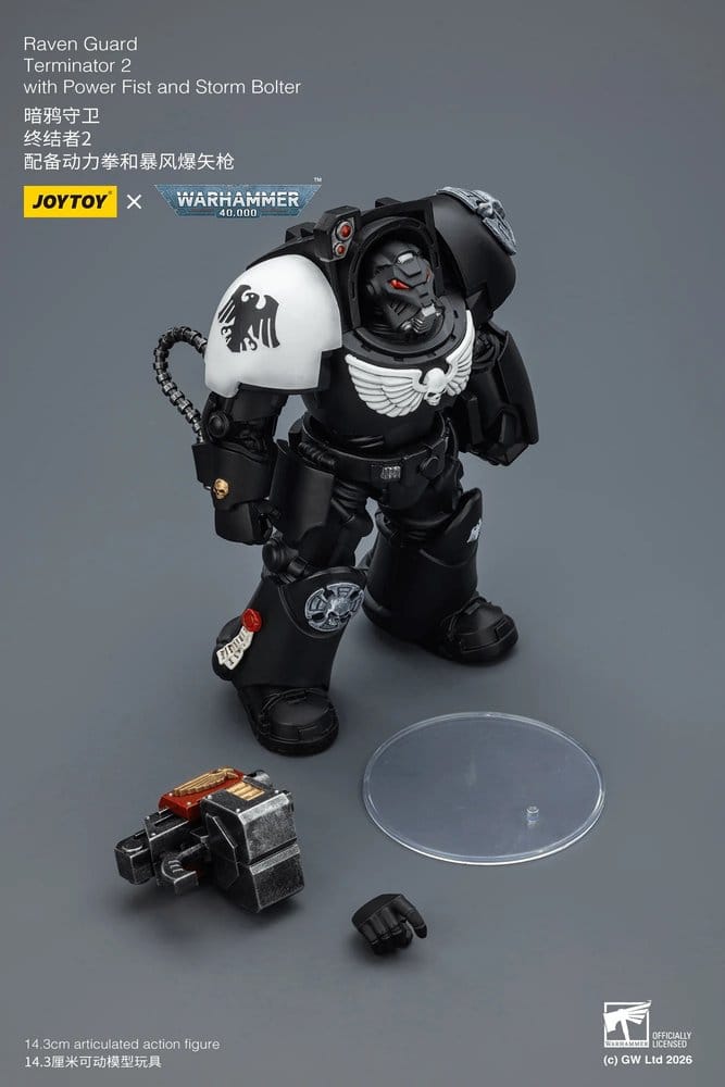 Warhammer 40,000 Figura Raven Guard Terminator 2 with Power Fist and Storm Bolter 14 cm