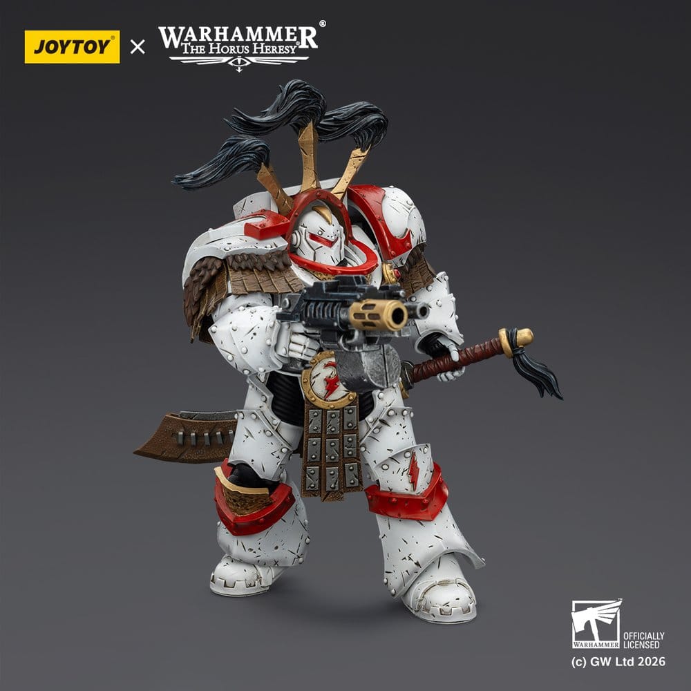 Warhammer 40,000 Figura White Scars Legion Praetor in Cataphractii Terminator Armour with Cyber Hawk Chogorian sword and combi-melta 14 cm