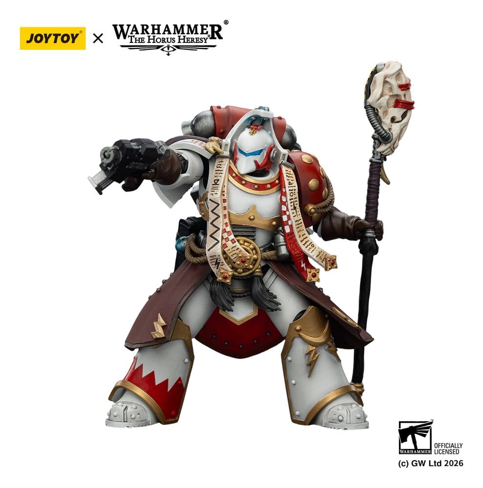Warhammer 40,000 Figura White Scars Stormseer Consul com Bastão de Força e Pistola Bolt 12 cm