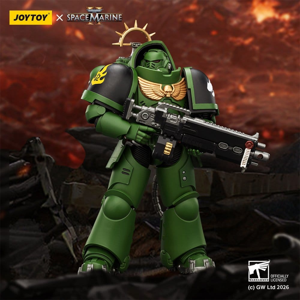 Warhammer 40,000 Figura Edição Jogo Salamandras Intercessor Pesado 13 cm
