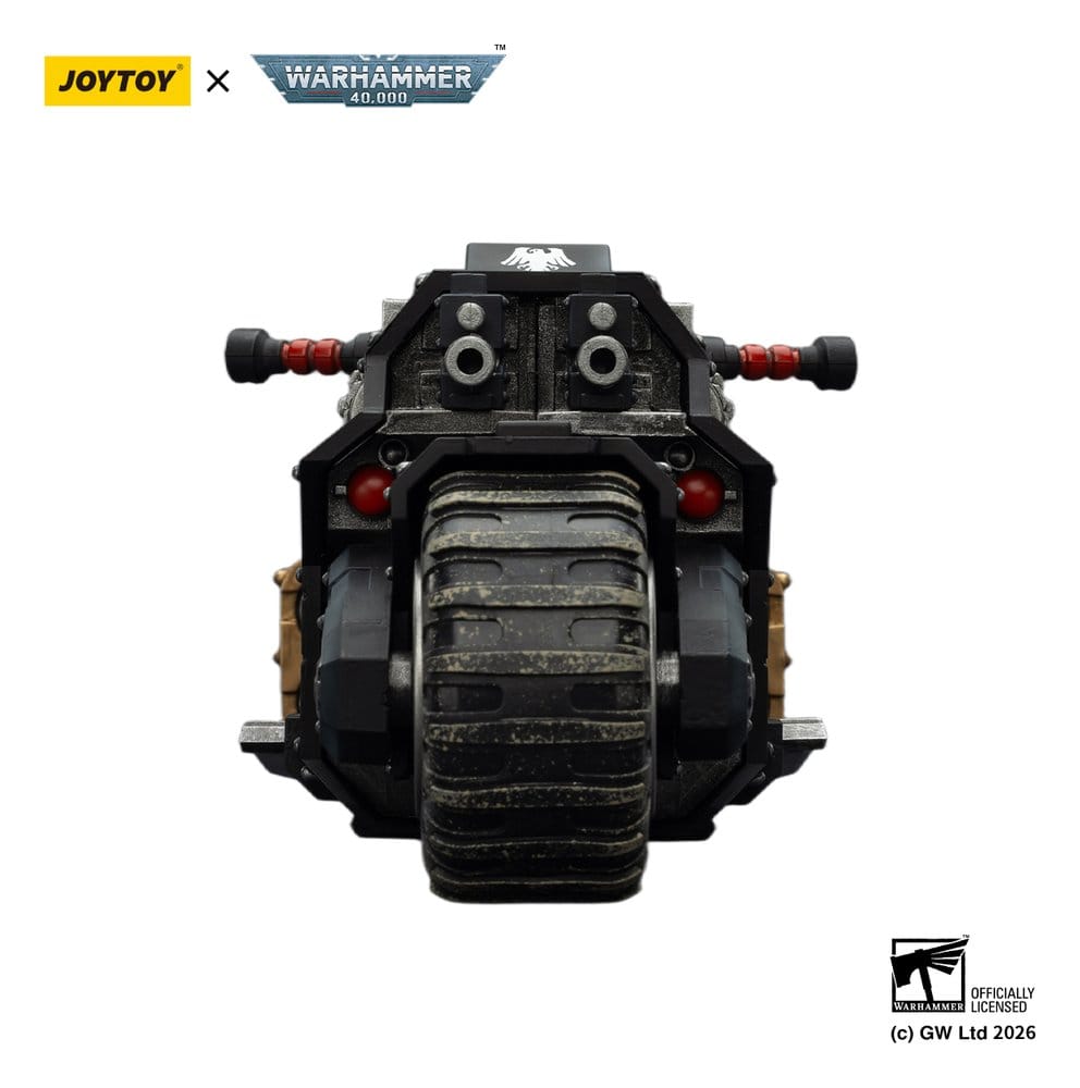 Bicicleta de Combate Warhammer 40,000 Padrão Raider Raven Guard com espingardas de ferrolho duplas 22 cm