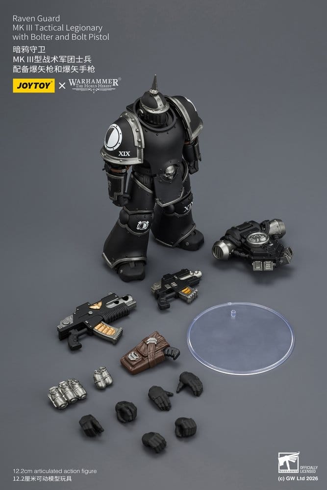Warhammer 40,000 Figura Raven Guard MK III Legionário Tático 12 cm