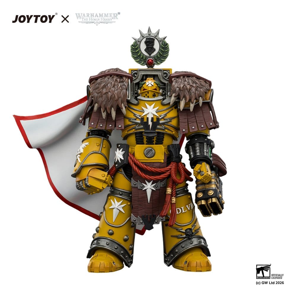Warhammer Figura Imperial Fists Lord Castellan Evander Garrius, The Tyrant of Cthonia 14 cm Frikytopia