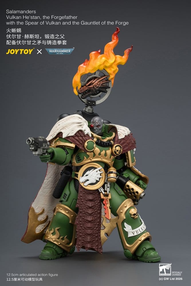 Warhammer Figura Salamandras Vulkan He'stan, o Forjador 13 cm