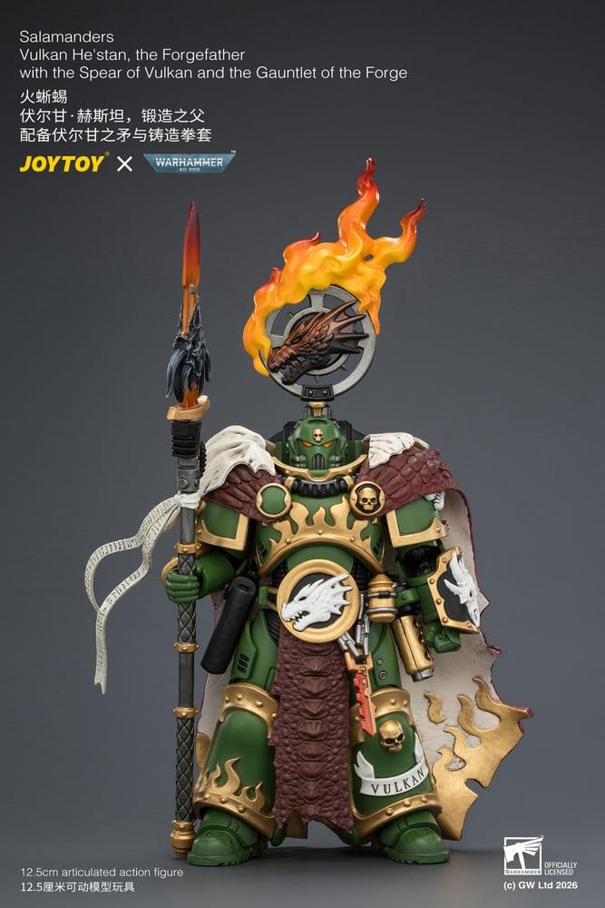 Warhammer Figura Salamandras Vulkan He'stan, o Forjador 13 cm